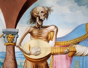 Der Tod spielt die Mandola (Detail)