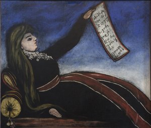 Georgische Frau auf einem Sofa