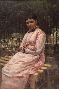 Im Park. Porträt der Frau des Künstlers von Nikolai Aleksandrovich Yaroshenko