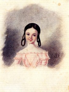 Porträt von Sofia Muravyova, Tochter des Dekabristen Nikita Muravyov, 1833-1835 von Nikolai Alexandrovich Bestuzhev