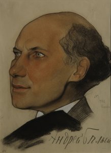 Porträt des Dichters Andrei Bely 1880-1934, 1922 von Nikolai Andreevich Andreev
