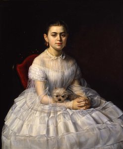 Porträt von Varvara Alexandrovna Morozova, geb. Khludova 1848-1917, 1865 von Nikolai Andreyanovich Zavaruev