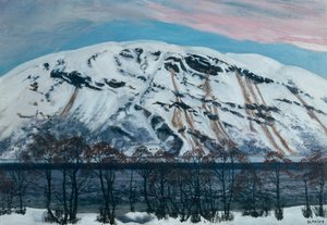 Kalter Aprilmorgen mit Lawine (Schneeberg), ca. 1909