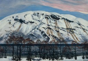 Kalter Aprilmorgen mit Lawine, Schneeberg