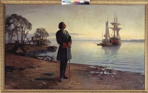 Hier wird eine Stadt gebaut. Zar Peter der Große von Nikolai Florianovich Dobrovolsky