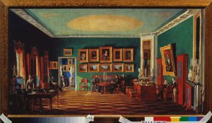 Das Arbeitszimmer im Haus des Grafen P. Zubov von Nikolai Ivanov Podklutchnikov
