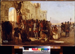 Prinz Oleg lässt seinen Schild an den Toren von Konstantinopel anbringen von Nikolai K. Bodarevski