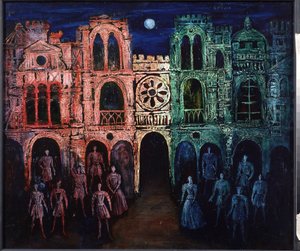 Bühnenbild für das Stück Romeo und Julia von William Shakespeare, 2002 von Nikolai Konstantinovich Agafonov