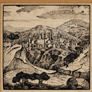 Illustration zu den italienischen Gedichten von Alexander Blok von Nikolai Konstantinowitsch Roerich