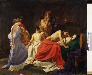 Achilles beklagt den Tod von Patroklos