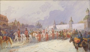 Einzug der gefangenen Familie von Kuchum Khan in Moskau