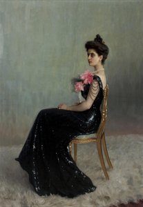 Porträt der Gräfin Maria Pavlovna Abamelik-Lazareva 1876-1955, geb. Demidova, 1900-1901 von Nikolai Petrovich Bogdanov Belsky