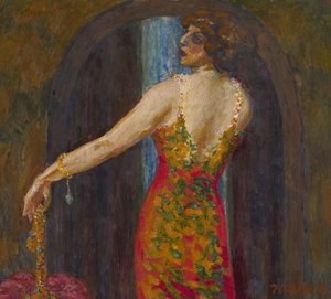Porträt von Evfimia Nosova, geb. Ryabushinskaya 1881-1960 von Nikolai Petrovich Feofilaktov