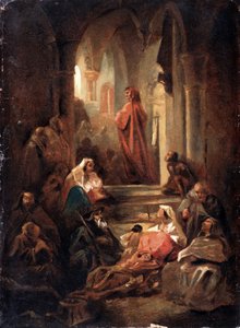 Eine Szene aus dem Leben von Dante Alighieri von Nikolai Petrovich Lomtev