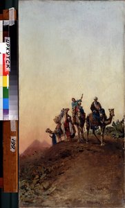 Kamele in der Nähe der Pyramiden von Gizeh von Nikolai Yegorovich Makovsky