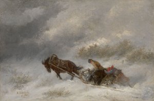 Bärenjäger im Schneesturm