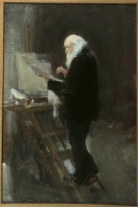 Der Maler Nikolai Gay bei der Arbeit von Nikolaj Pawlowitsch Uljanow