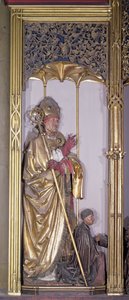 Der Isenheimer Altar, Heiliger Augustinus (um 1490) von Nikolaus Hagenauer