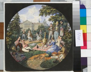 Eine russische Familie beim Picknick in der Nähe von Moskau von Nikolay Benois