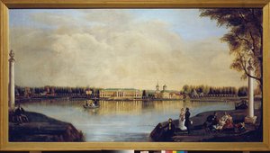 Ansicht des Kuskowo-Palastes (Moskau, Russland) von Nikolay Ivanovich Podklyuchnikov