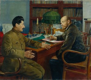 Lenin und Stalin, 1938