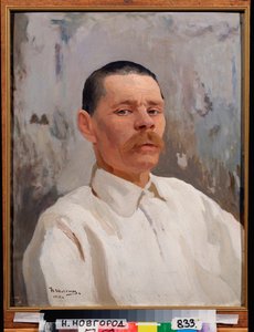 Porträt des Schriftstellers Maxime Gorki (Gorky) (1868-1939)