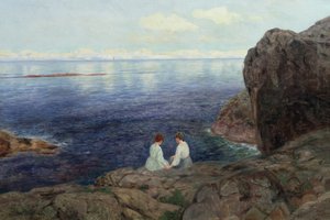 Ruhiger Sommerabend an der norwegischen Küste