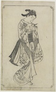 Kurtisane mit einem Federballschläger, 1739