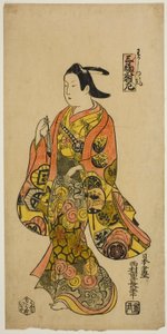 Im Stil eines jungen Mannes (Wakashu fu), Linkes Blatt des Triptychons (Sanpukutsui hidari) von Nishimura Shigenaga