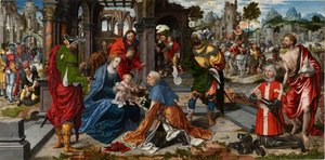 Die Anbetung der Könige mit dem Stifter Philippe de Villiers de l’Isle-Adam, ca. 1530