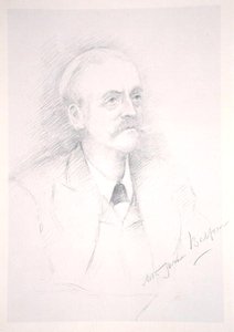 Porträt von Sir Arthur James Balfour aus einem Album zur Entente Cordiale