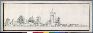 Das Schloss von Vincennes (Feder & Tinte mit Waschung auf Papier) von Noel Gasselin