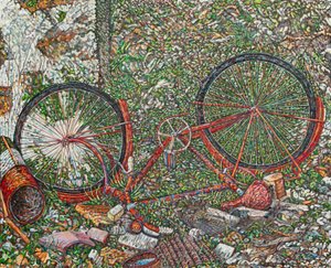Alfonsos Blaues Fahrrad, 2024 von Noel Paine