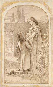 Zwei Liebende in einem sternenklaren Garten, 1862