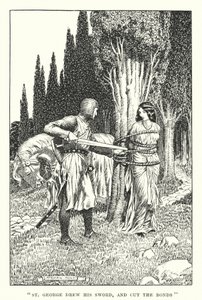 "St. Georg zog sein Schwert und durchtrennte die Fesseln"