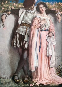 Beatrice und Benedick. Viel Lärm um nichts – Akt IV, Szene 1 von Norman Mills (after) Price