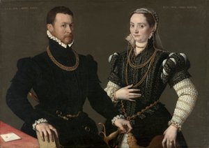 Porträt eines Paares von Northern Italian School