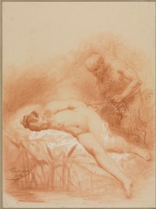 Nymphe und Faun, 1800er