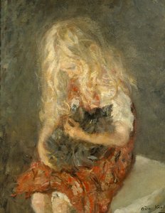 Mädchen mit Katze