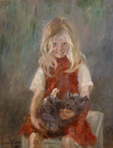 Mädchen mit Katze