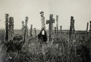 Gebet auf dem Friedhof, Araucano, Chile von Oder W. Heffer