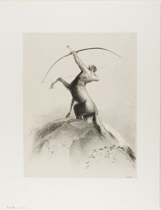 Zentaur zielt auf die Wolken