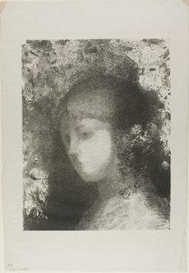 Kinderkopf mit Blumen von Odilon Redon