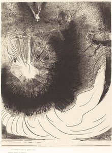 Und es fiel ein großer Stern vom Himmel, brennend wie eine Lampe von Odilon Redon