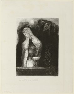 Heilige Frau und Distel von Odilon Redon