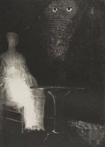 Ich starrte weiter auf den Stuhl und bildete mir ein, darauf eine blassblaue neblige Umrisslinie einer menschlichen Figur zu sehen, Platte 1 von 6