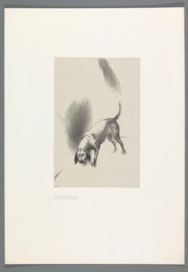 Er hielt seine Augen mit einem so seltsamen Ausdruck auf mich gerichtet (Das Spukhaus, Illustrationen zu einem Text von Bulwer-Lytton, ins Französische übersetzt von René Philipon)