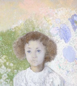 Porträt von Genevieve de Gonet als Kind von Odilon Redon