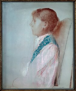 Porträt von Madame Odilon Redon (1853-1923). Pastellgemälde von Odilon Redon (1840-1916) 1905