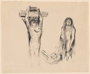 Heiliger Antonius und die zwei Versucherinnen (Saint Antoine et deux Tentatrices) von Odilon Redon